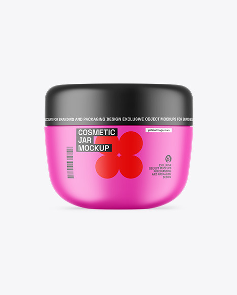 Matte Cosmetic Jar Mockup