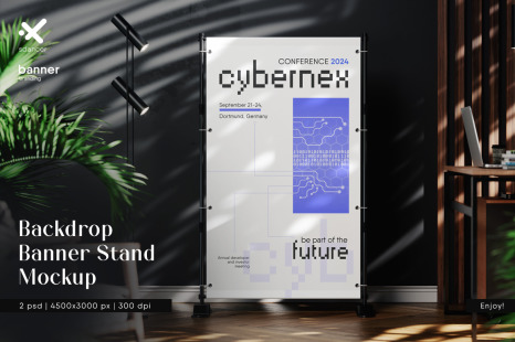 Backdrop Banner Stand Mockup