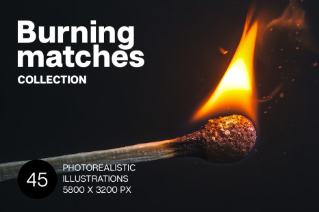 Burning matches