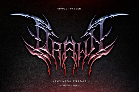 Drawn | Heavy Metal Font