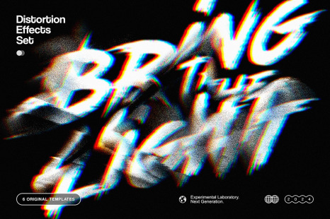 Glitch Distortion Text Effects Collection