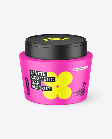 Matte Cosmetic Jar Mockup