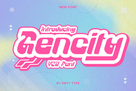 Gencity - Y2K Display Font