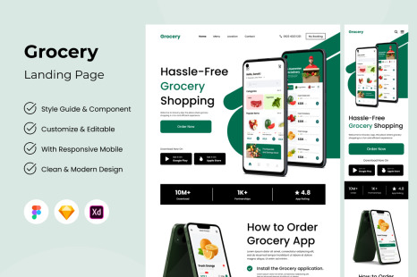 Grocery - Food Delivery Landing Page