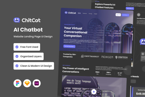 ChitCat - AI Chatbot Website Landing Page V2