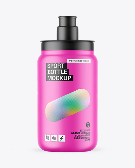 Matte Sport Bottle Mockup