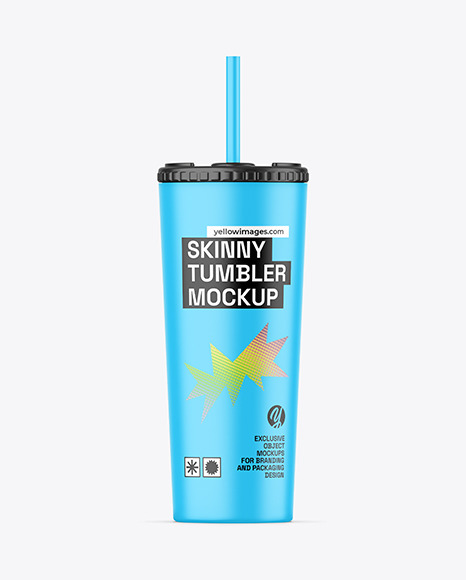 Matte Skinny Tumbler Mockup