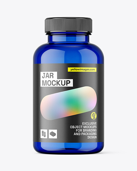 Blue Jar Mockup