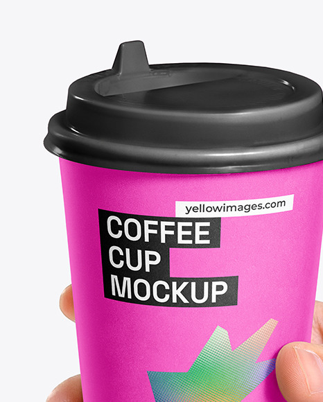 Coffee Cup in a Hand Mockup - Free Download Images High Quality PNG, JPG