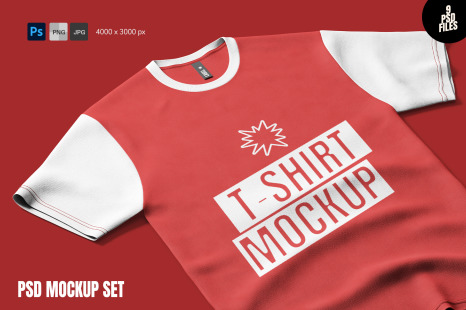 Tshirt Apparel Clothing Editable PSD Mockup Set