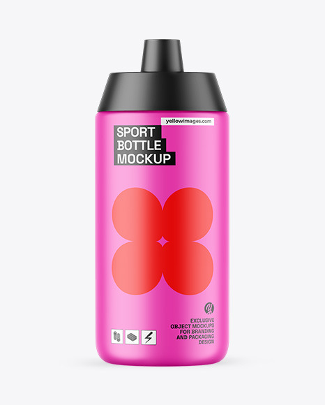 Matte Sport Bottle Mockup