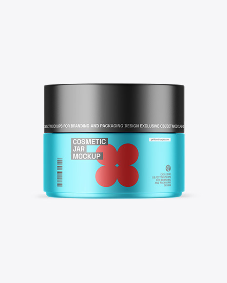 Matte Metallic Cosmetic Jar Mockup