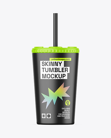 Matte Skinny Tumbler Mockup
