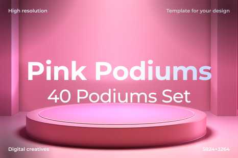 Pink Podiums ❊ Background Set