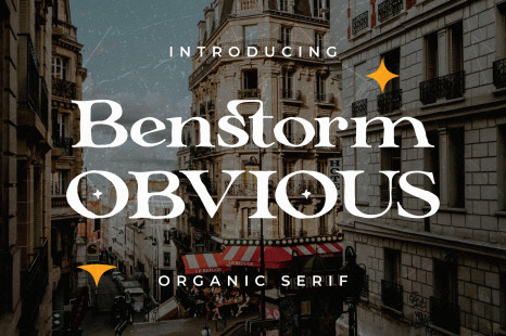 Benstorm Obvious - Organic Serif