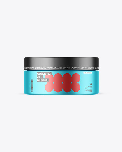 Matte Metallic Cosmetic Jar Mockup