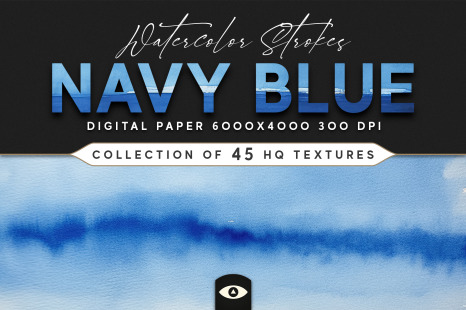Watercolor Strokes Navy Blue Texture Pack