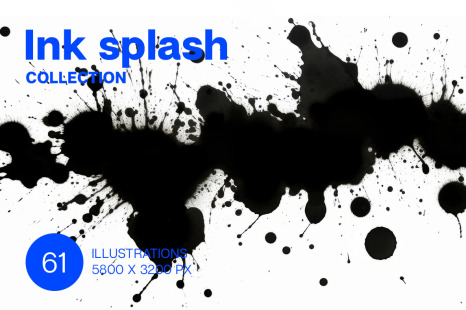 Black ink splash