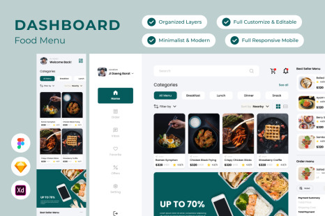 Foodies - Food Menu Dashboard V2