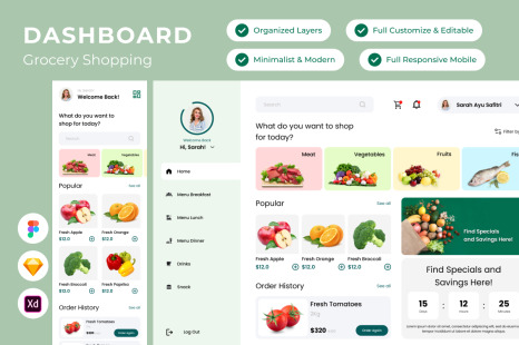 FreshCart - Grocery Dashboard V1