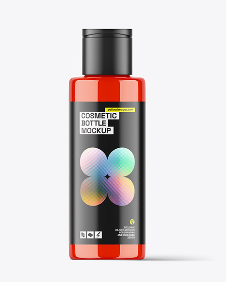 Glossy Cosmetic Bottle Mockup