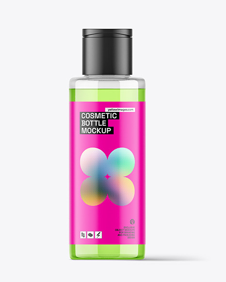 Clear Cosmetic Bottle Mockup
