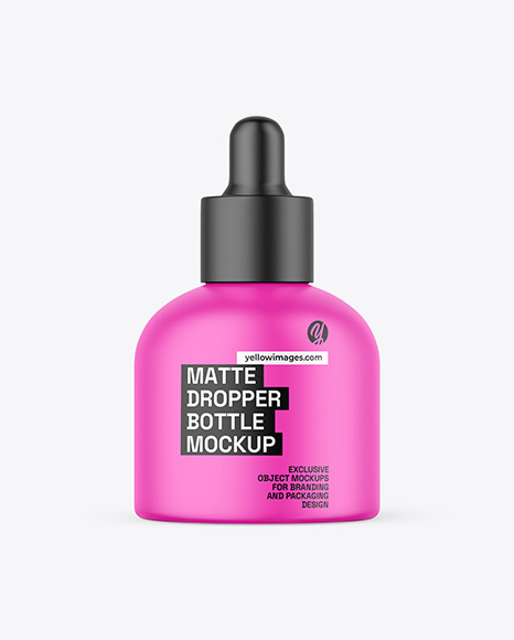 Matte Dropper Bottle Mockup