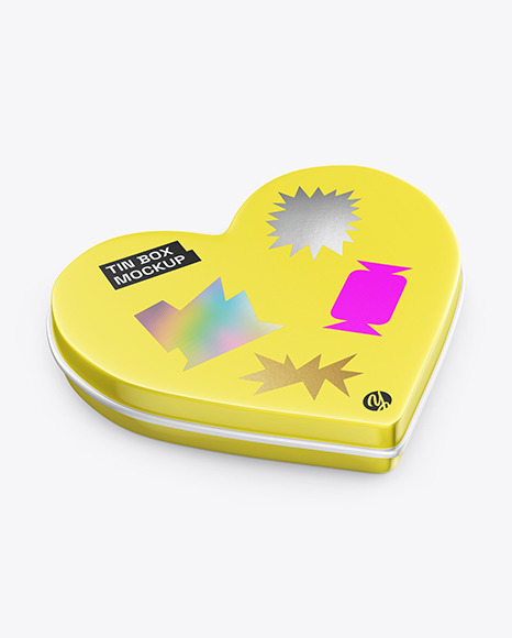 Heart Tin Box Mockup