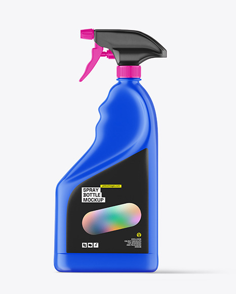 Matte Spray Bottle Mockup