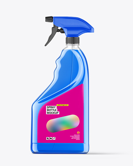 Clear Spray Bottle Mockup