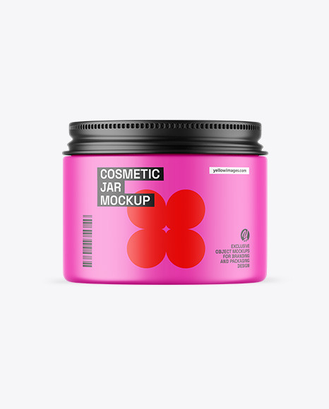Matte Cosmetic Jar Mockup