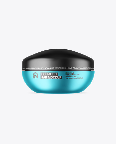 Matte Metallic Cosmetic Jar Mockup