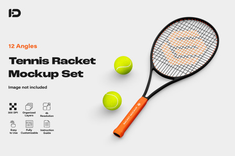 Tennis Racket Mockup Set