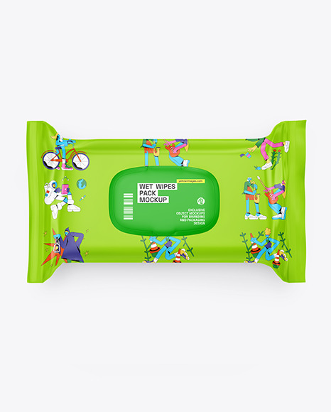 Wet Wipes Pack With Plastic Cap Mockup