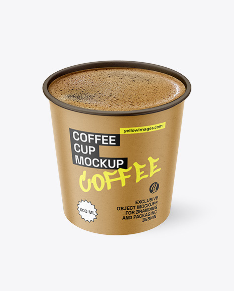 Matte Kraft Coffee Cup Mockup