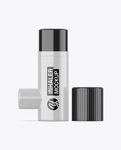 Glossy Inhaler Mockup