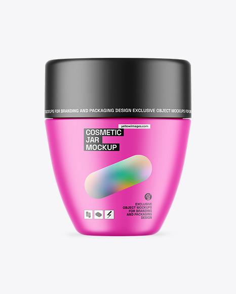 Matte Cosmetic Jar Mockup