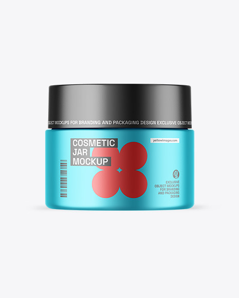 Matte Metallic Cosmetic Jar Mockup