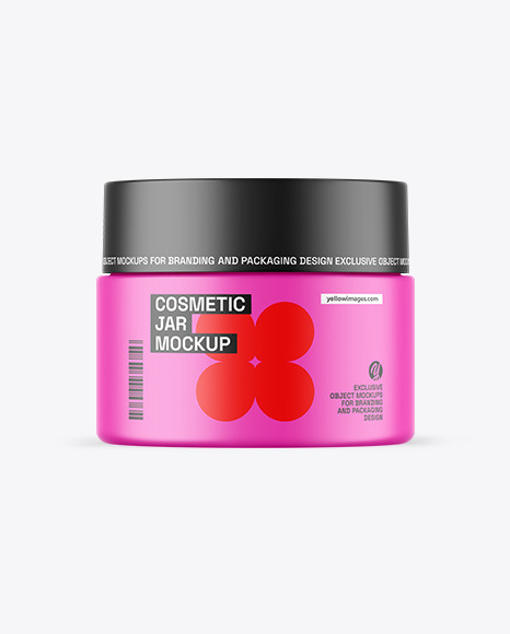 Matte Cosmetic Jar Mockup
