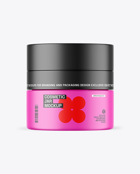 Matte Cosmetic Jar Mockup