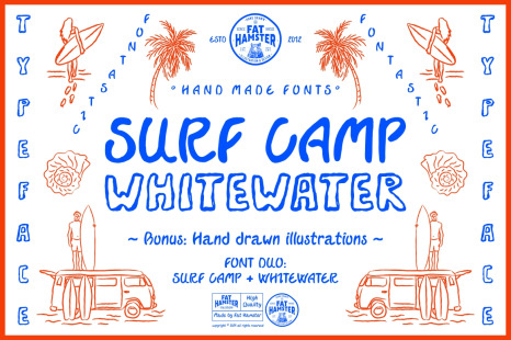 Surf Camp &amp; Whitewater fonts + bonus