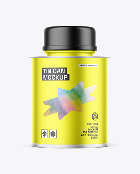 Metallic Tin Can Mockup