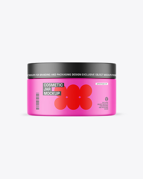 Matte Cosmetic Jar Mockup