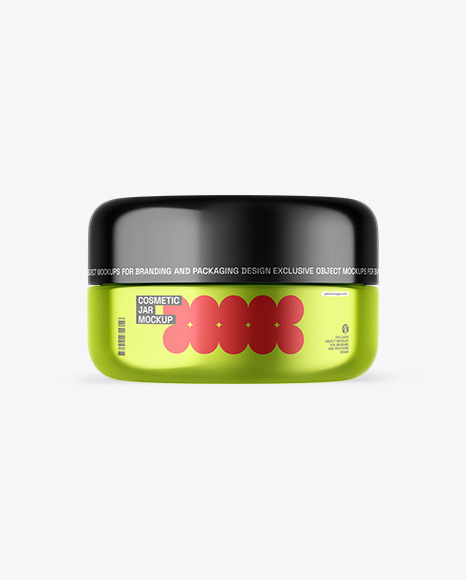 Metallic Cosmetic Jar Mockup