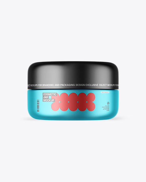 Matte Metallic Cosmetic Jar Mockup