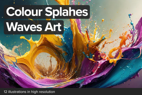 Colour Splashes Waves Art