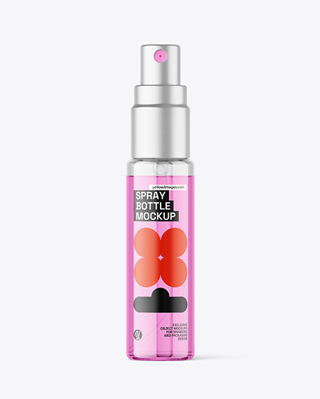 Clear Spray Bottle Mockup
