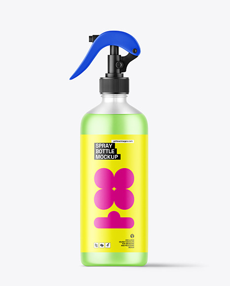 Frosted Trigger Spray Bottle Mockup
