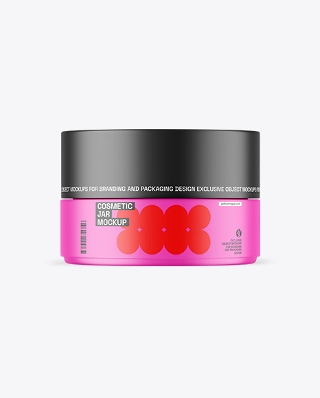 Matte Cosmetic Jar Mockup