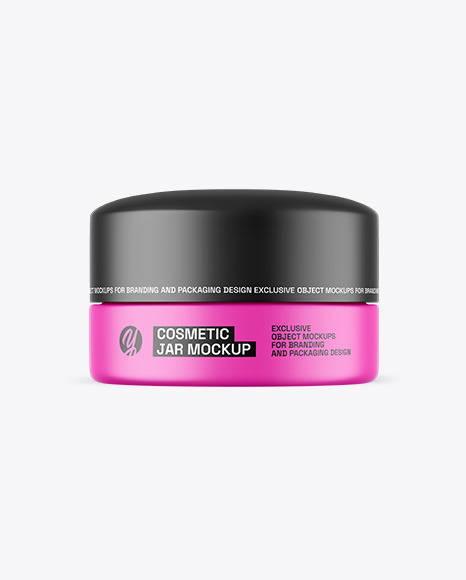 Matte Cosmetic Jar Mockup